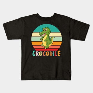 Vintage Retro Crocodile Kids T-Shirt